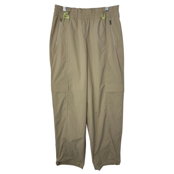 Athleta Cascade Cargo Pants Beige Tan Nylon Joggers Utility Hiking Size S - Picture 3 of 12